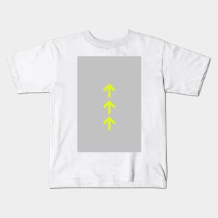 Neon yellow arrows up Kids T-Shirt